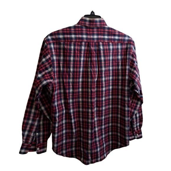 Vtg Ralph Lauren Polo Jeans Co Shirt Mens M Blue Red Plaid Button Up Heavyweight - Picture 6 of 7